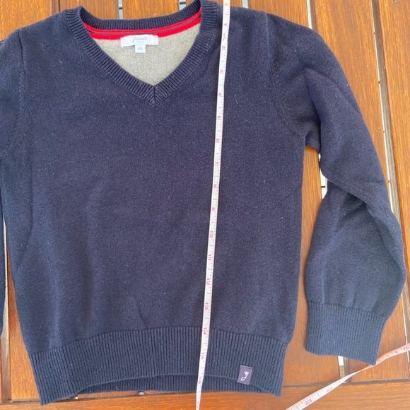 Jacadi Boy's Cotton and Wool Blend V Neck Sweater in Size 6 EUC - Picture 8 of 13